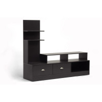 Baxton Studio FTV-906 Armstrong Modern TV Stand in Dark Brown